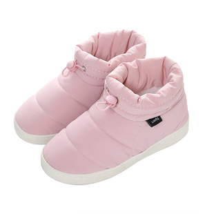 新款冬季羽绒保暖防水防滑情侣厚底百搭棉拖鞋毛绒包根亲子棉鞋