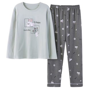 睡衣女春秋冬季女装长袖纯棉家居服春季秋款学生韩版清新两件套装