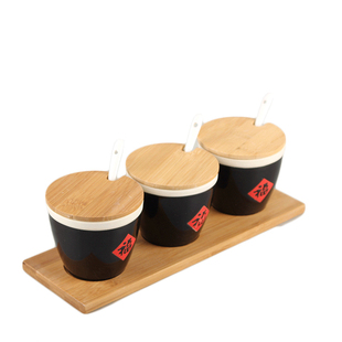 福字缸小酱缸调料陶瓷创意调料罐厨房家用复古商用中式福缸调料瓶