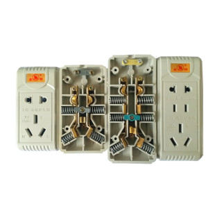 老式插座家用大功率无线加厚铜片插排工程电磁炉专用不带线接线板