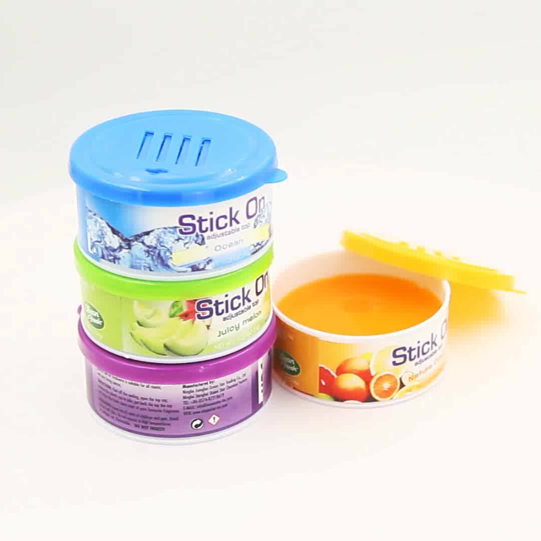 1.23oz/35g Portable Plastic Can Air Freshener With Hawiian Scent/gel