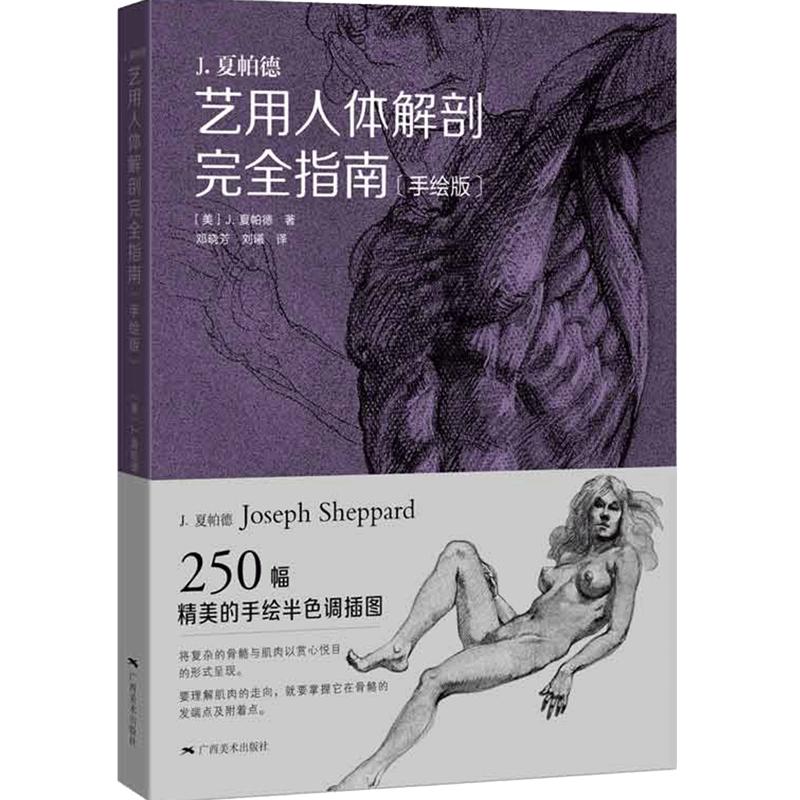 艺用人体解剖完全指南手绘版 J夏帕德著 理解人体形态 人体骨骼肌肉解剖实用人体素描速写人物基础技法教程 人体速写临摹正版书籍