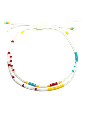 少女心迷人风俏皮感串珠白色手绳