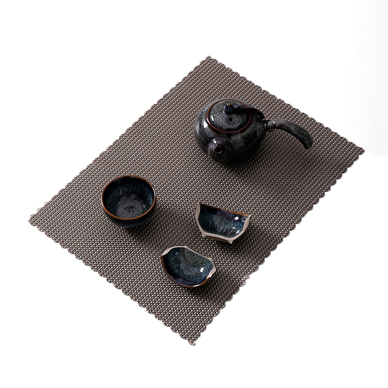 可剪茶叶渣滤网茶台铺茶盘垫防滑茶席过滤网隔热耐热隔茶渣滤方形