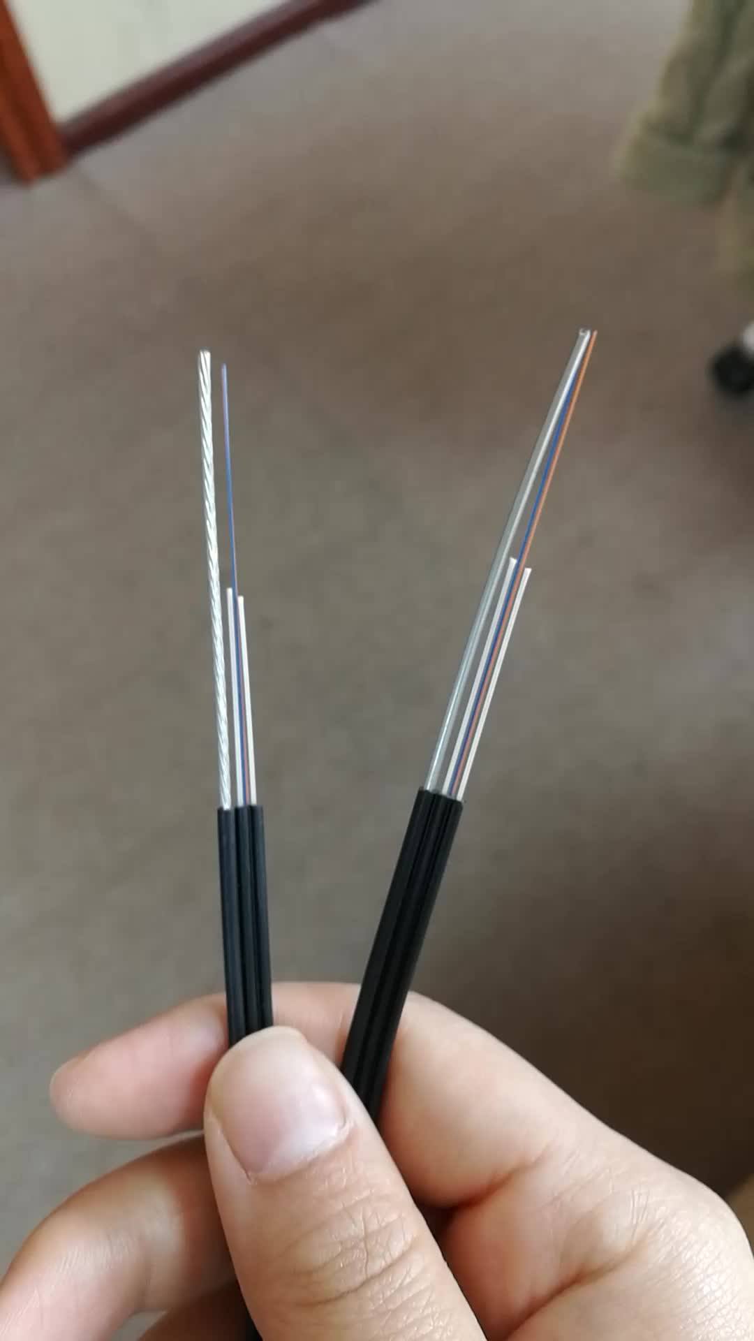 Factory Price! 8 Core Sm Mm Single Core Bow Type Drop Wire Ftth Indoor
