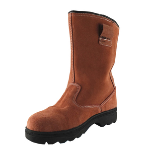 正品上海祺宝98028高筒长筒靴翻毛防砸耐高温防油安全劳保鞋