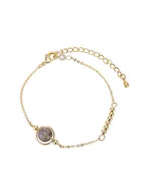 细手链闪光石转运珠粉水晶招桃花