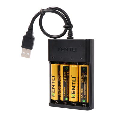 KENTLI金特力充电电池5号4节1.5V锂电池可充无线鼠标键盘录音笔