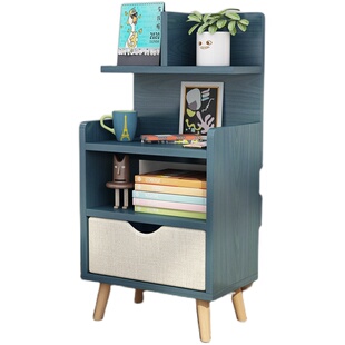 北欧床头柜卧室床边收纳柜现代简约置物架多层经济型储物柜小柜子