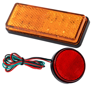 包邮LED反光片转向刹车尾灯电动摩托车迅鹰鬼火踏板跨骑复古改装