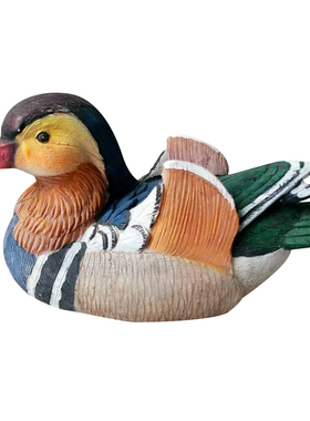 花园庭院假山仿真浮水鸭子装饰品