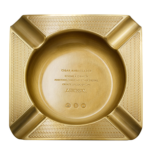LUBINSKI雪茄烟灰缸 高档黄铜烟灰缸4支装 客厅酒店古巴雪茄配件