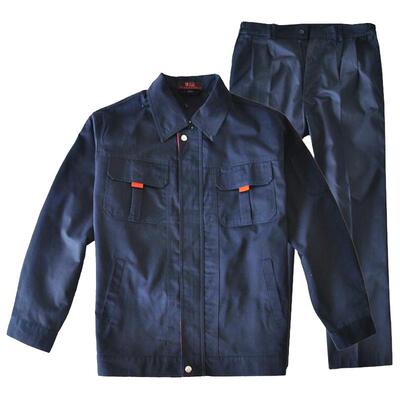 JC303A高档男式藏蓝双层工作服