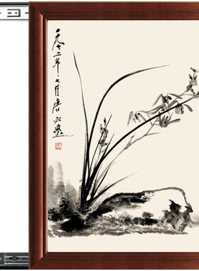 新中式风液压上翻电表箱装饰画
