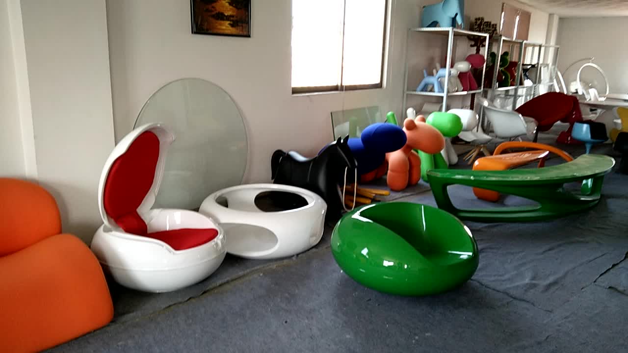 Modern Fashion Frp Oval Shape Egg Pod Ball Chair For Living Room