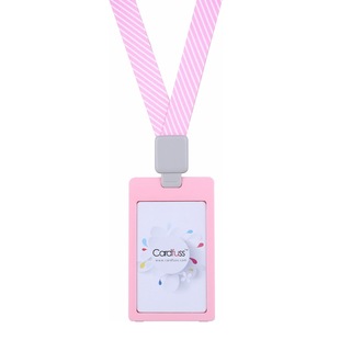 卡仕达翻盖防尘防水卡套配伸缩扣挂绳定制员工挂牌拉伸打卡识别证出入证门禁卡会议证参会证活动挂牌校牌吊牌