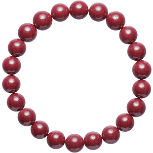 辰世送鉴定证书朱砂手串女高含量紫晶砂佛圆珠随身手饰本命年手链