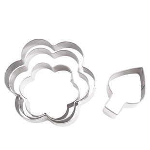 不锈钢馒头饼干蔬菜水果切模 情人节爱心梅花圆星形立体饼干模具