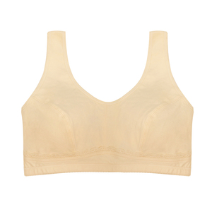 可娃衣品牌少女文胸无钢圈背心式学生内衣大码薄棉质胖mXXXXL胸罩