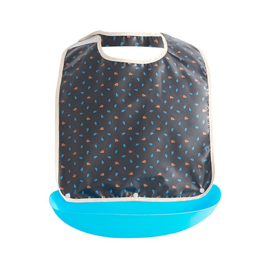 吃饭用的围兜防水大人硅胶