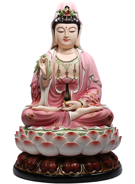 微美彩绘西方三圣像娑婆白瓷