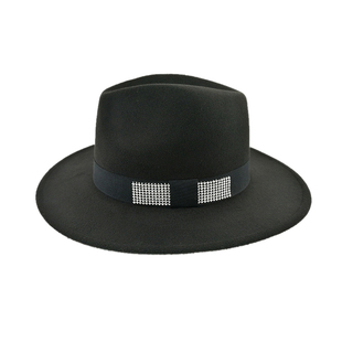经典款上海滩大沿礼帽毛呢爵士帽 男女复古休闲帽节目表演时装帽
