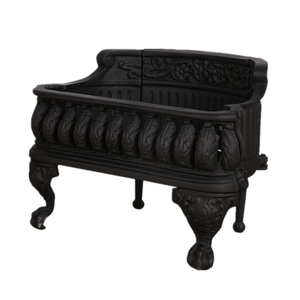 厂家直销超漂亮真火铸铁柴篮内嵌欧式壁炉芯架B5实木取暖器