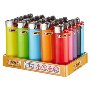 法国Bic比克防爆打火机25支整盒礼品一次性滑轮J3J5砂轮式火石