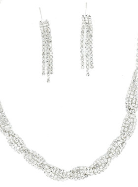 年会简约婚纱耳环水钻结婚项链