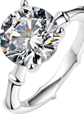 欧美高碳闪钻18k求婚戒指HERA