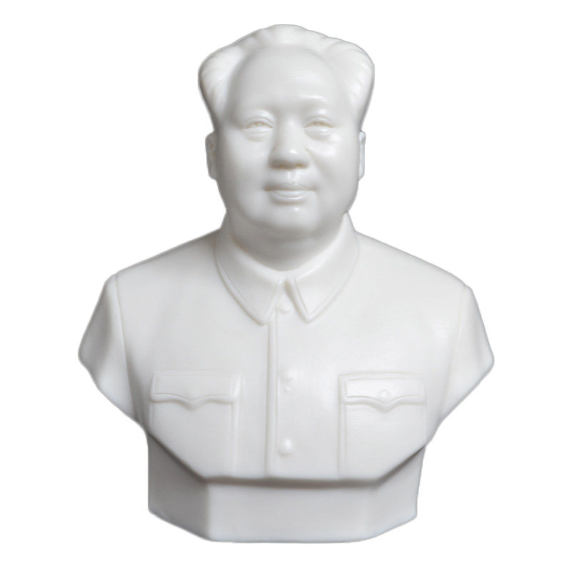 白色陶瓷毛泽东主席雕像塑像瓷像