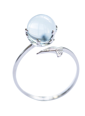 人鱼泡沫戒指女S925纯银个性清新