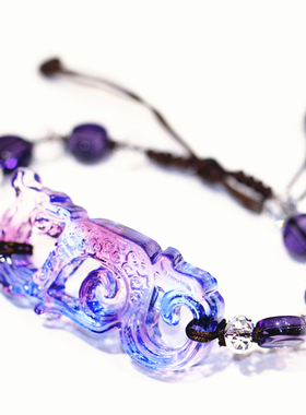 古法通用琉璃复古紫蓝色脱蜡