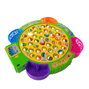 儿童磁性钓鱼玩具套装电动 宝宝音乐灯光益智小孩电动钓鱼机3-6岁