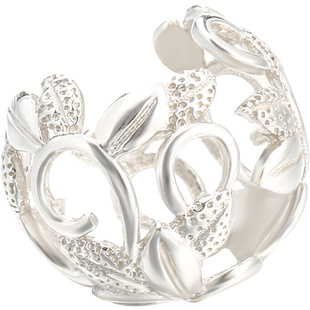 925纯银18K金配件镂空护珠花托 手工diy手链项链包珠垫片串珠材料