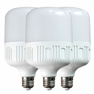 合启led灯泡超亮E27柱形10W20W30W40W50W60瓦白光暖光工厂车间灯