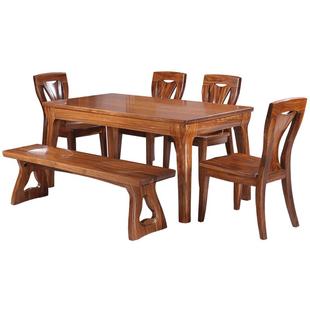 乌金木纯实木家具 乌金木餐桌椅组合一桌六/四椅 乌金木实木餐桌