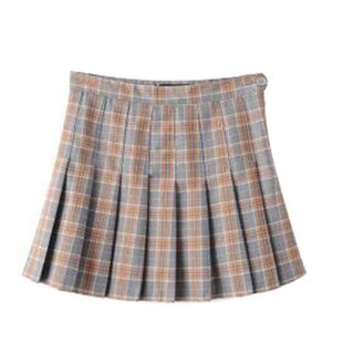 2021春夏学院风格子高腰修身半身裙 百褶裙 裤裙 裙子短裙女