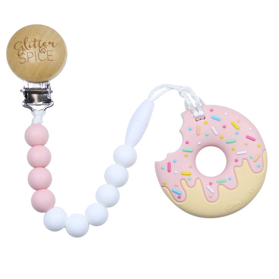 G&S咕哩派加拿大Glitter&Spice宝宝牙胶婴儿磨牙棒咬咬胶玩具带链