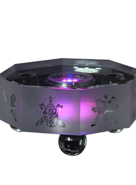 发光酒托灯座水晶玻璃底座七彩色