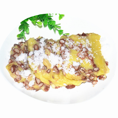 0年糕大黄纯手工制作软糯豆包