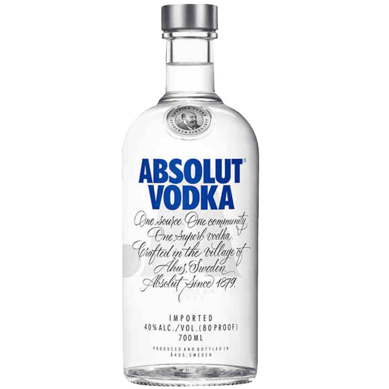 瑞典绝对伏特加酒 700ml 40度absolut vodka烈酒基酒调酒配制酒