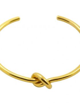 情人结镀18k玫瑰金欧美风手环