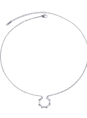 韩剧风轻奢小众钛钢玫瑰金锁骨链