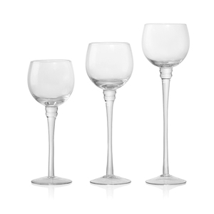 欧式浪漫烛光晚餐玻璃蜡烛台摆件婚庆样板间酒吧高脚烛台餐桌装饰