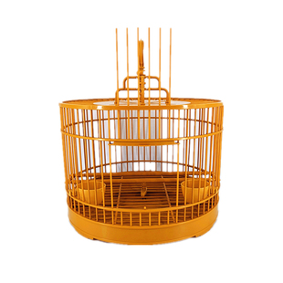 靛颏鸟笼全套塑料圆笼麻料百灵贝子绣眼黄腾黄豆小号相思鸟鸟笼子