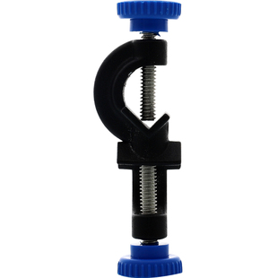 汇达实验室十字夹冷凝管夹三爪夹四爪夹烧瓶夹铁架台固定夹子烧杯夹双顶丝铝制冷凝管固定夹抱链夹实验器材