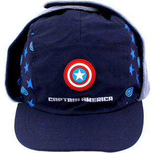 韩国winghouse宝宝帽子秋冬卡通可爱儿童鸭舌帽软檐男女孩护耳帽