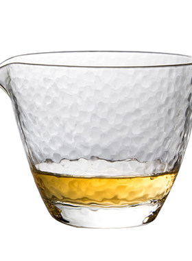 日式手工加厚耐热配件玻璃公道杯