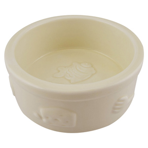 姜露宠物 加厚浮雕陶瓷猫碗小型犬猫吃饭盆饭碗宠物食盆猫咪用品